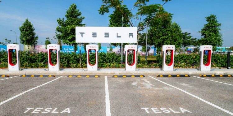 Largest Tesla Supercharging station in the region at Gamuda Cove