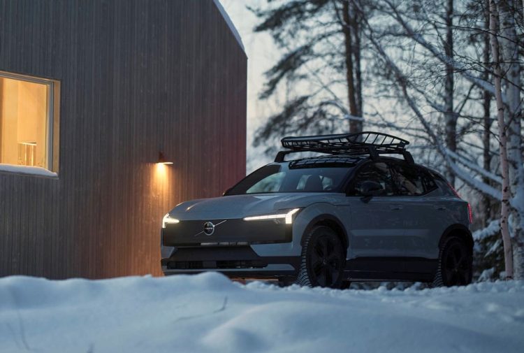 Volvo EX30 Cross Country with Swedish winter cabin