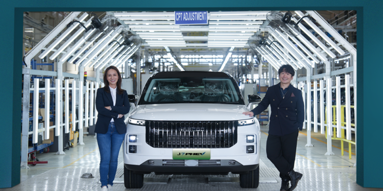 Jaecoo J7 PHEV starts local assembly, launch at end-February