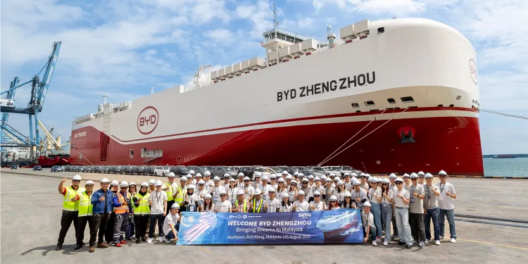 BYD’s 7,000-car carrier docks at Port Klang to speed EV deliveries