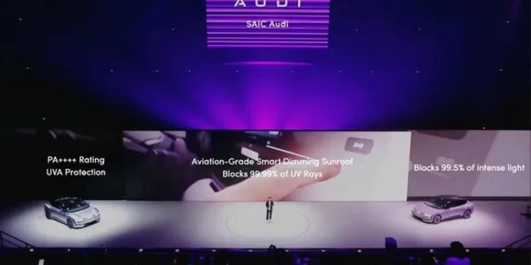 Audi E5 Sportback launches with electrochromic roof on upper trims