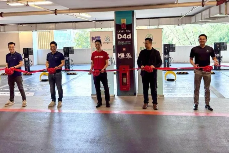 Six Chargesini AC chargers in Sunway Pyramid mall in Petaling Jaya.