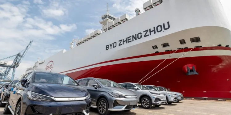 BYD achieves export record as global EV sales hit 2 million