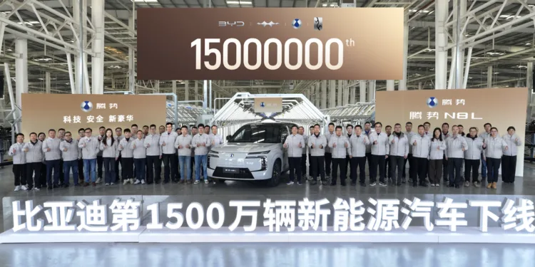 BYD clocks 15 million electrified vehicles