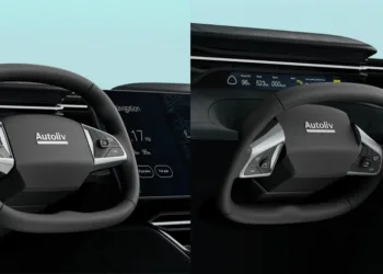 Autoliv-Tensor foldable steering wheel.