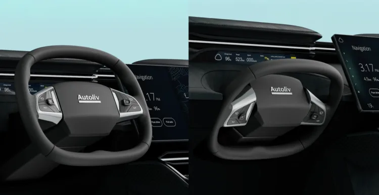 Autoliv-Tensor foldable steering wheel.