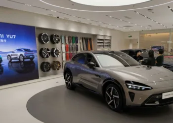 Xiaomi phone and car showroom in Liuzhou_China_2025