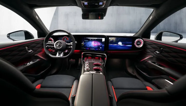 Die Schaltzentrale der Performance: das Interieur des neuen Mercedes-AMG GT 4-Trer Coups, Februar 2026 // The control centre of performance: the interior of the new Mercedes-AMG GT 4-door Coupe, February 2026