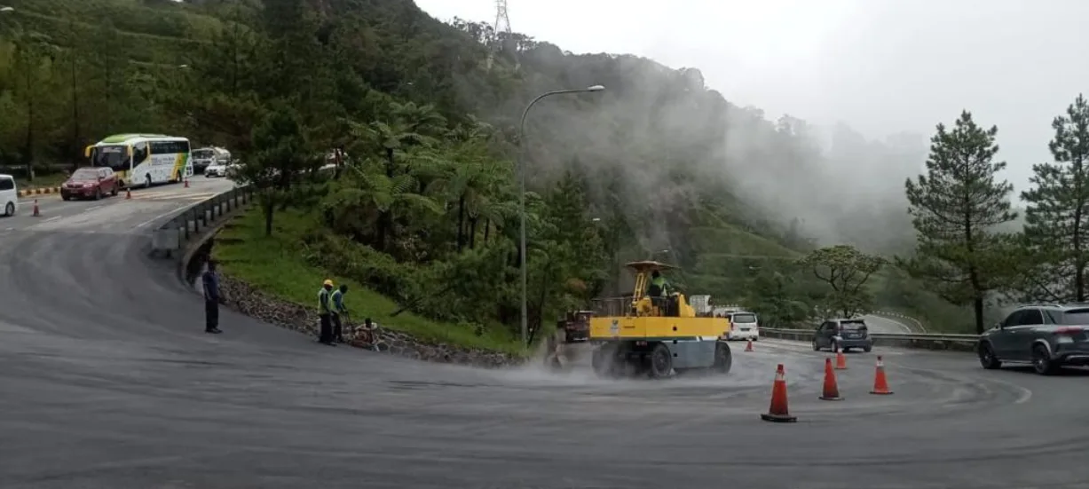 Genting roadworks. - LCSB
