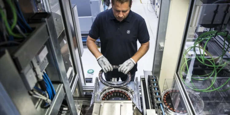 ZF electric motor production.
