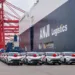 SAIC's fleet logistics operator Anji with new cars.
