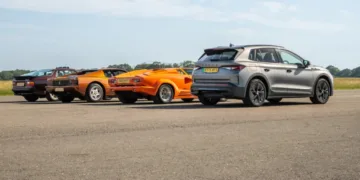 Skoda Elroq vRS drag races 1980s supercars to prove an awkward point