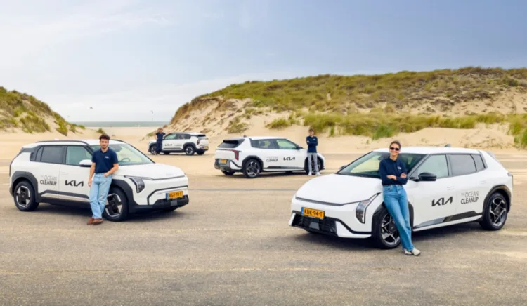 Kia EV3 and EV4 join The Ocean Cleanup fleet in Rotterdam