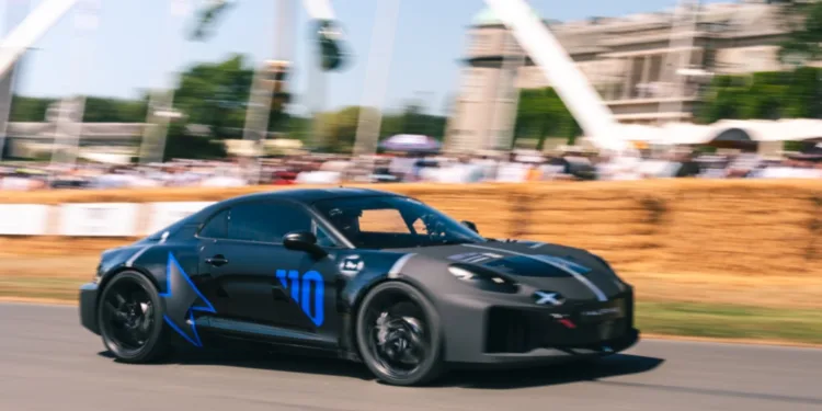 Alpine A110 Future EV makes Goodwood debut with Pierre Gasly