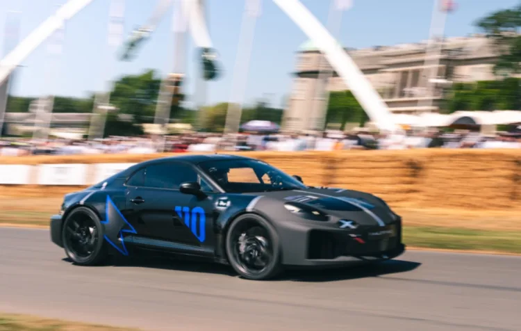 Alpine A110 Future EV makes Goodwood debut with Pierre Gasly