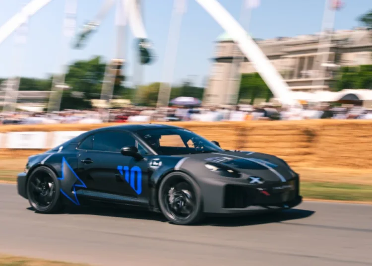 Alpine A110 Future EV makes Goodwood debut with Pierre Gasly