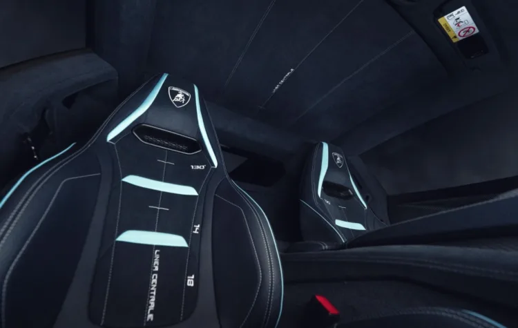 Lamborghini Temerario Ad Personam debuts pinstripe wool interior at Goodwood