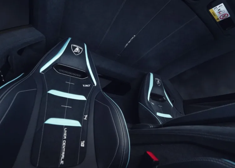 Lamborghini Temerario Ad Personam debuts pinstripe wool interior at Goodwood