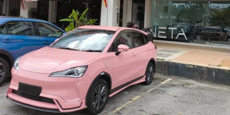 Neta V at its downsized showroom in Glenmarie, Shah Alam.
