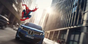 BMW iX3 gets Spider-Man E Ink skin for Brand New Day film