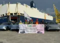 Perodua QV-E units arrive in Kuching.