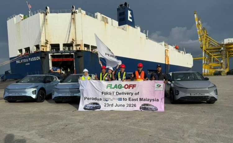 Perodua QV-E units arrive in Kuching.