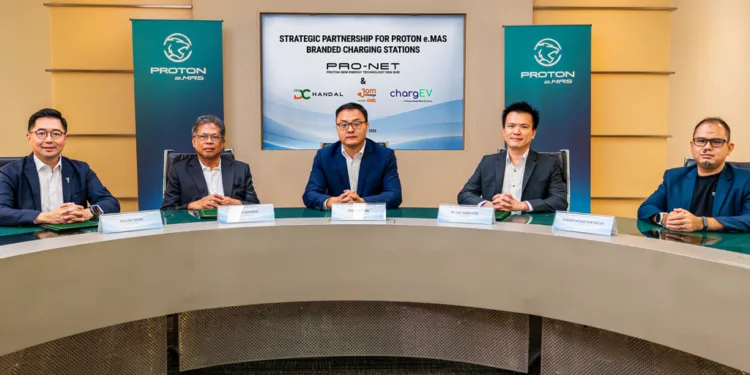 Proton e.MAS to roll out branded EV chargers with DC Handal, JomCharge and chargEV