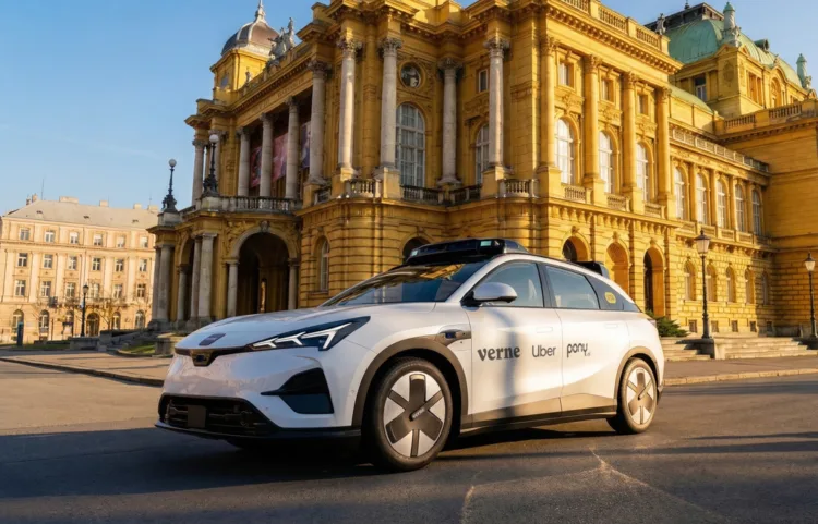 Pony.ai's Gen-7 autonomous-driving system is already being used on Arcfox Alpha T5 Robotaxis in Zagreb under the Pony.ai, Uber and Verne partnership.
