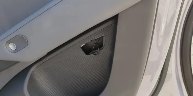 Mechanical release in a Chinese SUV.