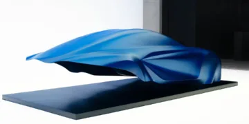 Alpine A110 sculpture previews third-generation electric sports car