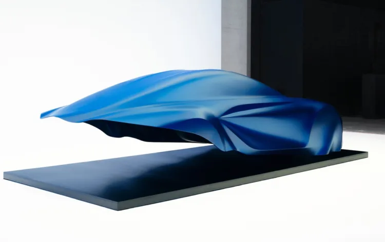 Alpine A110 sculpture previews third-generation electric sports car