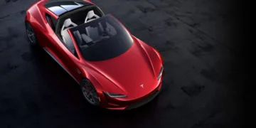Tesla Roadster prototype shown in 2017.