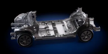 Structural rendering of GM’s fourth-generation EV platform.