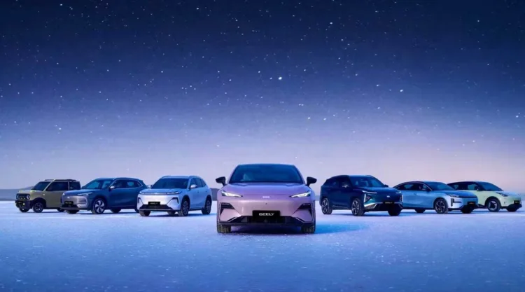 Geely product range.
